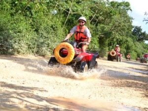 Atv's, ziplines, and 2 cenotes .